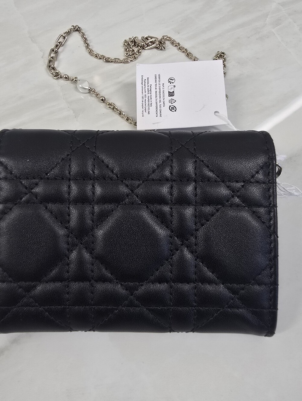 Dior My Dior Black Quilted Mini Leather Chain Bag - Picture 15 of 15